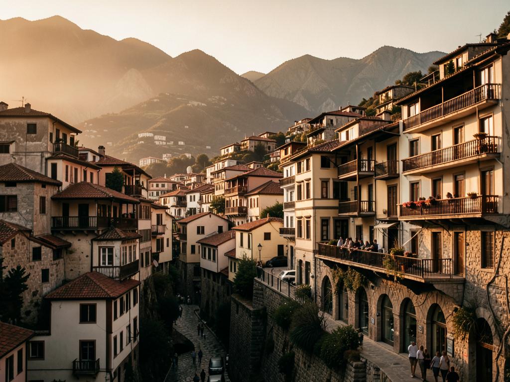 Tbilisi old town at golden hour